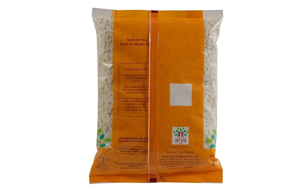 Arya Organic Beaten Rice Medium (Poha)   Pack  500 grams